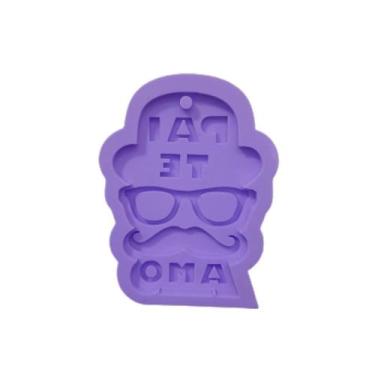 Imagem de R142 Molde de silicone dia dos pais pai te amo chaveiro resina decorar