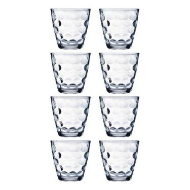 Imagem de Kit 8 Peças Transparente Copos Vidro Redondo Bangkok 250ML - WELLMIX, 