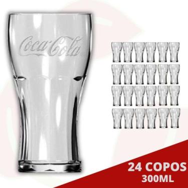 Imagem de 24 Copo Coca-Cola Contour 300ML Suco Água Refresco Nadir - NADIR FIGUE