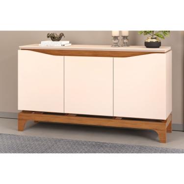 Imagem de Buffet de Sala Jantar Nice 3 Portas Freijó/Off White - DJ Móveis