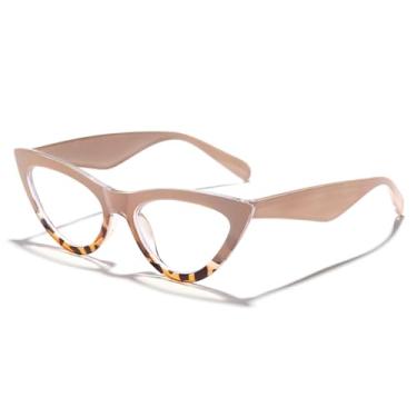Imagem de Óculos de grau estilo gatinho, armação circular, feminino, masculino, anti-luz azul, redondo, óculos de grau (2)