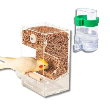 Imagem de Comedouro automatico para calopsita e bebedouro para passaro