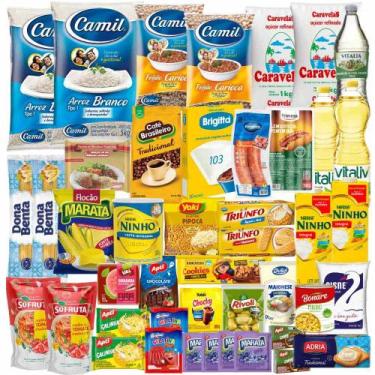 Imagem de Cesta Básica de Alimentos Gigante Completa 10kg De Arroz - Arcanjo Mix