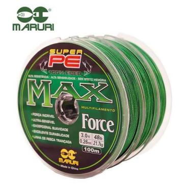 Imagem de Linha Multifilamento Maruri PE Max Force 0,40mm 76lbs/34,5kg - 100 Met