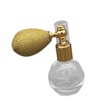 Imagem de Ysyqkn Atomizador de perfume spray recarregável vazio para mulheres e meninas compacto multifuncional ideia de presente silicone transparente e vidro 12ml, Ouro