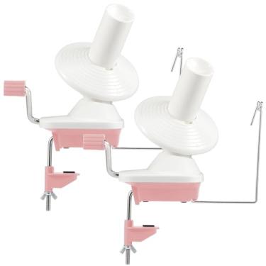 Imagem de XYDHQS Enrolador de fio de 2 peças, enrolador de bolas de lã de baixo ruído, fácil de usar, fácil de instalar, giratório de fio eficiente, o ajudante para tricô de crochê