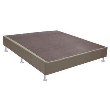 Imagem de Cama Box Viúva Sintético Bege 128x188x23 Ortobom