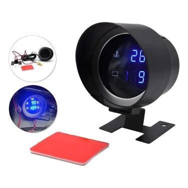 Imagem de Marcador De Temperatura Automotivo + Voltímetro + Copo