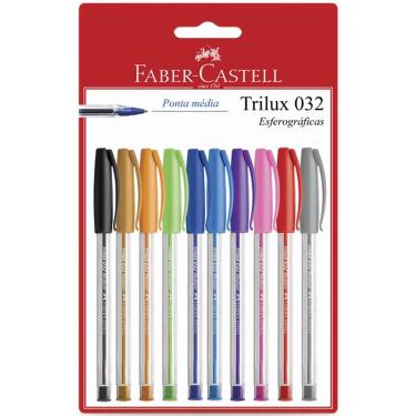 Imagem de Caneta esfer Trilux c/ 10 unid Faber-Castell