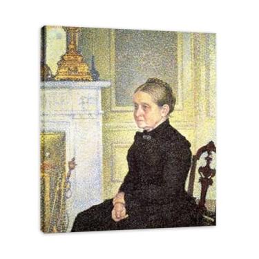 Imagem de Saia longa preta Neo-impressionista do início do século XX: Théo van Rysselberghe Arte em tela 30 x 36 cm emoldurada