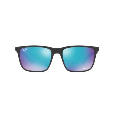 Imagem de Óculos de Sol Ray-Ban Polarizado 0RB4385 601SA1 Tam 58 / Preto Fosco - Lentes Verde Espelhado