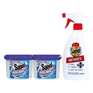 Imagem de Kit AntiMofo Total Sanol Anti Mofo 330ml Remove Mofo, Bolor e Odor de 