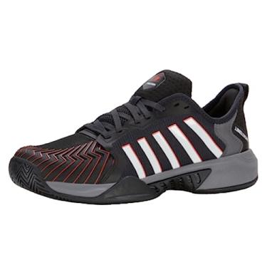 Imagem de K-Swiss Tênis masculino Pickleball Supreme, Preto (Jet Black/Steel Gray/Spicy Orange), 39