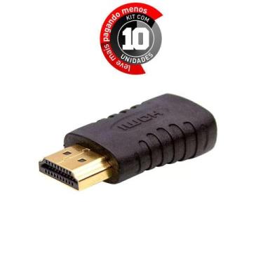 Imagem de Kit 10 Adaptador Hdmi Para Mini Hdmi - Cirilo Cabos