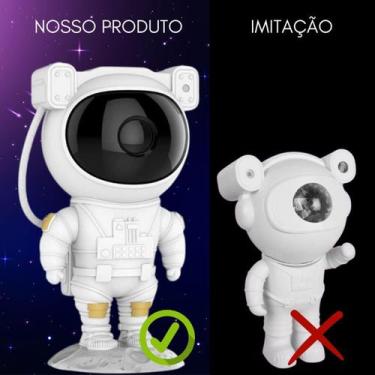 Imagem de Abaju Quarto Infantil Projetor Astronauta Galáxia Estrelas - Luminária