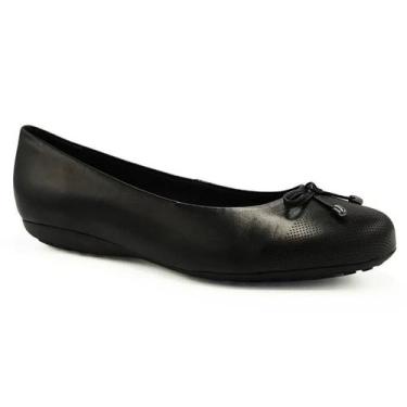 Imagem de Sapatilha Couro Bottero Bico Redondo Laço Feminina - Preto, 37