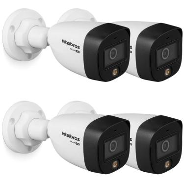 Imagem de Kit 4 Câmeras Intelbras VHD 1220 B Full Color Alta Definição Full HD 1080p Multi HD IR 20m Intelbras
