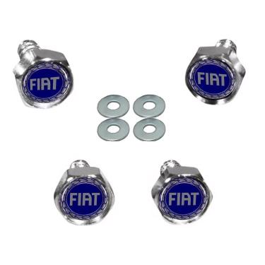 Imagem de Parafusos De Placa Logomarca Emblema Fiat Azul