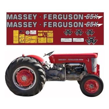 Imagem de Kit Adesivos Massey Ferguson Mf 65X