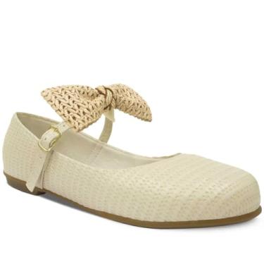 Imagem de Sapatilha Infantil Menina 28ao36 Feminina Moda Laço 02.59j (Off White, BR, Criança de 4 a 8 anos, Numérico, 29)