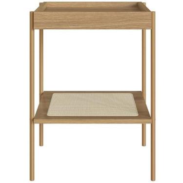 Imagem de Mesa Lateral Para Sala De Estar Industrial Indy A03 Hanover Dourado - 