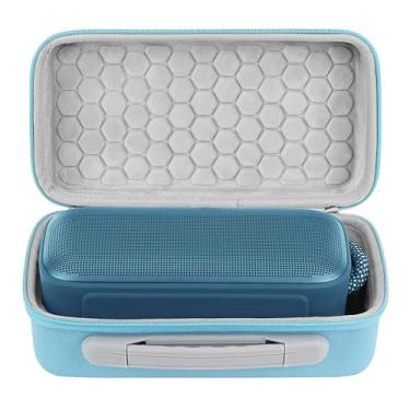 Imagem de Geekria Capa para alto-falante Shield compatível com alto-falante Bluetooth portátil Bose Soundlink Plus, bolsa protetora de substituição para transporte de viagem (azul)