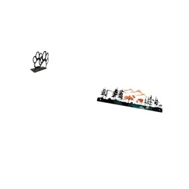 Imagem de Fenteer Porta-guardanapos de Ferro Multiuso, Porta-notas, Decoração Fofa de Pata de Cachorro para Casa, Organizador Estiloso, Dispensador de Lenços de Papel P