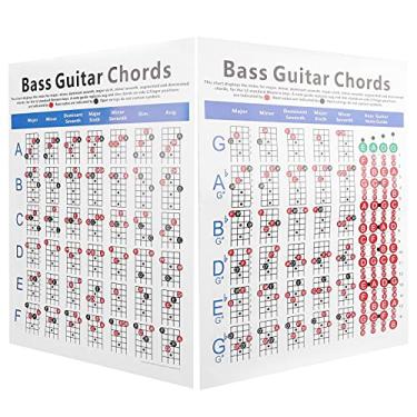 Imagem de Yctze Gráfico de Acordes de Baixo - Ferramenta de Referência Elétrica de 4 Cordas para Iniciantes Com Exibição Abrangente de Acordes e Guia de Posição Dos Dedos