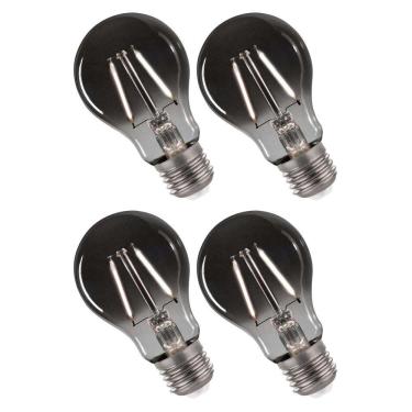 Imagem de Lâmpada Led Fumê Kit 4 Unidades 30w Iluminação Branco Quente Decorativa Vintage Retrô Bivolt