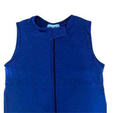 Imagem de Saco Saquinho de Dormir Bebê Sleep Bag Malha Verão Azul Tam. P - Baby 