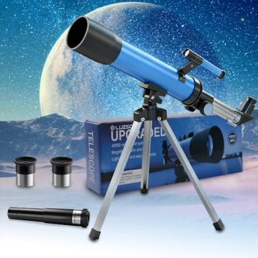 Imagem de Luzsco Telescópio astronômico para crianças de 8 a 12 anos com tripé para iniciantes 20 x 100 x 50 mm de abertura 400 mm | Presente educativo para observação de pássaros da lua para meninos, meninas e