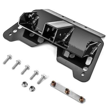 Imagem de WeiSen Suporte de arado de engate do receptor inferior frontal de 5 cm compatível com Polaris Ranger 400 500 570 800 900 tamanho completo e médio 2009-2023