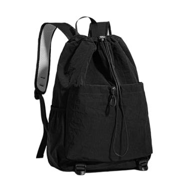 Imagem de Vaveren Mochila com cordão para raquete de tênis Mochila de tênis Bolsa de transporte para raquete de squash Pickleball, Preto