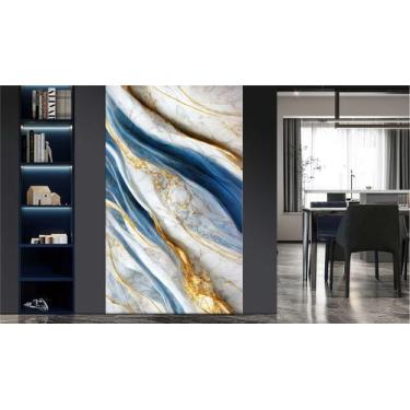 Imagem de Painel Revestimento Flexível Mármore Azul e Dourado - Cola Comigo