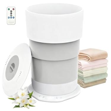 Imagem de Fistone Balde aquecedor de toalhas grande dobrável aquecido – aquecimento rápido para duas toalhas grandes (101.6 cm x 177.8 cm), roupões de banho e cobertores, partida com um toque, temporizador de