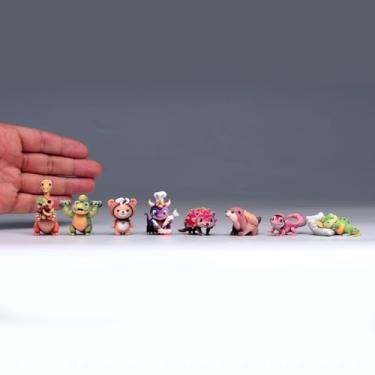 Imagem de Estatueta em miniatura, estatuetas encantadoras de animais frutíferas fofas mini figuras de resina para decoração de casa ao ar livre, presente de jardim, adereços de casa de bonecas, exibição de mesa