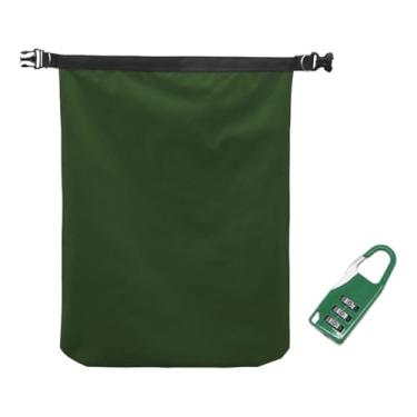 Imagem de KiBcsLic Bolsa para capacete com fivela de liberação rápida com trava compacta para armazenamento de equipamentos de pilotagem 50x70cm para motociclistas e, Verde
