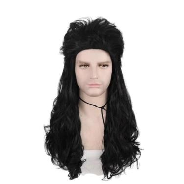 Imagem de Peruca masculina Spiky Punk, marrom avermelhado, cabelo sintético 68 c