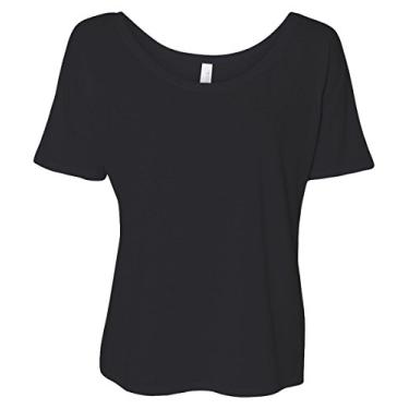 Imagem de Camiseta feminina Bella Flowy, Preto, Small