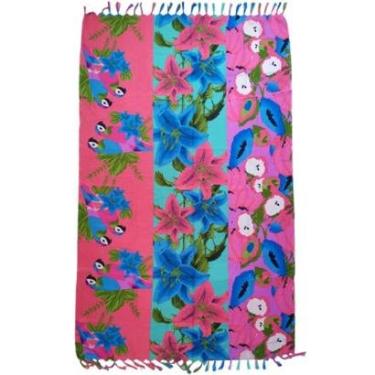Imagem de Canga Alma de Praia Poliéster Papagaios Rosa-Feminino