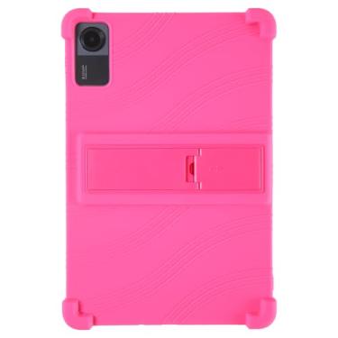 Imagem de QYiiD Capa para Xiaomi Redmi Pad SE 11 polegadas, leve, de silicone para crianças, capa protetora dobrável com suporte dobrável para Redmi Pad SE 11 2023, rosa