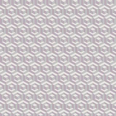 Imagem de Papel De Parede Fiesta Modern Geométrico 3d Lilás 543213 Fiesta Modern 543213