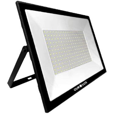 Imagem de Projetor Superled Slim Preto Bivolt De 150 Watts E 6500k - 03268 - Ourolux