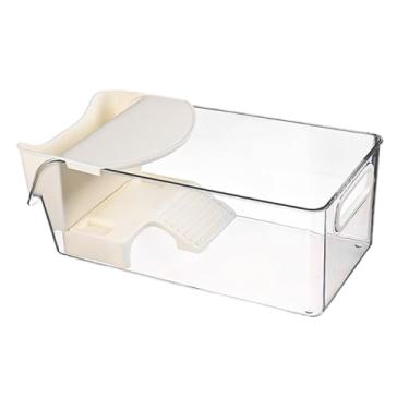 Imagem de Generic Aquário para tartaruga, kit inicial para recinto de tartaruga com área para banho de sol e caixa de alimentação com vaso de plantas, terrário aberto, S