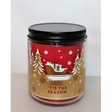 Imagem de Bath & Body Works, Vela White Barn 1-Wick Candle com óleos essenciais - 2021 g - Aromas de Natal e inverno 2021! ('Tis The Season)