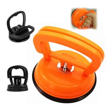 Imagem de Kit de extrator de amassado de carro pacote com 3, extrator de amassado com ventosa para movimentação de carroceria, vidro, tela e objetos, com kit de reparo de amassados (laranja + preto)