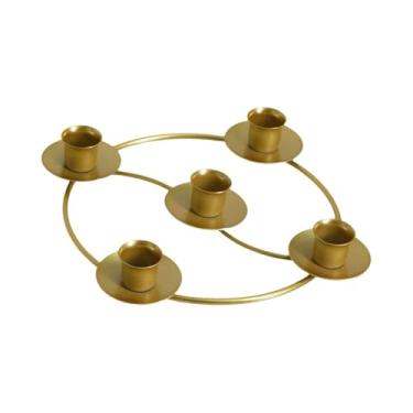 Imagem de Generic do Advento de Natal em Metal, Castiçal de Mesa, Enfeite Romântico para Velas do Advento, Ideal para Festas e Aniversários, Ouro