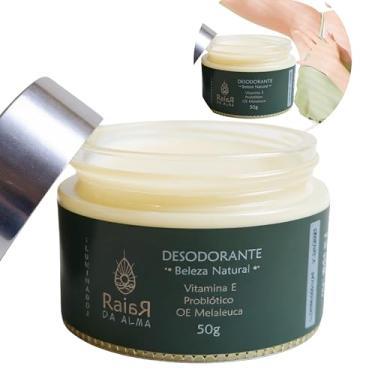 Imagem de RAIAR DA ALMA Desodorante Natural - com Vitamina E, Probióticos, Melaleuca, Copaíba, Manteigas de Cupuaçu e Manga. Óleos de Alecrim e Capim Limão. Purifica, Nutre, Protege e Ilumina.