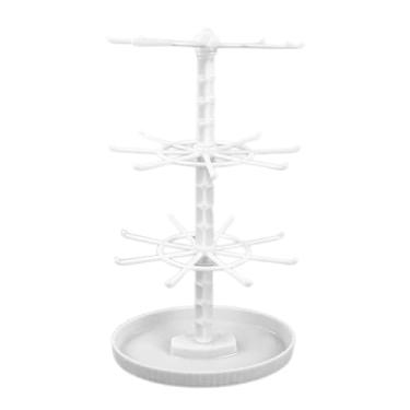 Imagem de APLVFFZH Suporte para Guardar Joias, Expositor para Bonecas, Suporte para Joias, Suporte para Pendurar Brincos, Branco 3 níveis