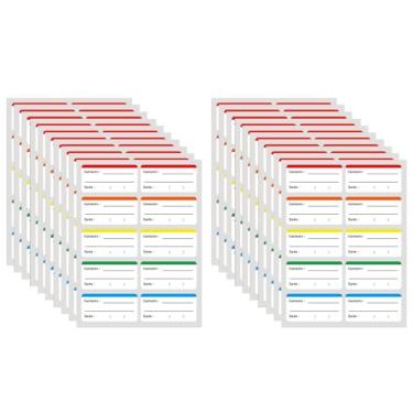 Imagem de Etiquetas removíveis de freezer adesivos para alimentos: 200 peças de adesivos de armazenamento de alimentos - Adesivo colorido de data de 3 x 6 cm - Etiquetas removíveis fáceis de remover - Fácil de